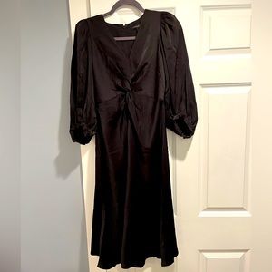 Banana Republic factory black midi length dress size 6 petite. NWT; never worn